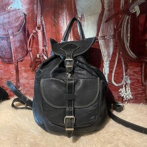 Roots leather backpack #7